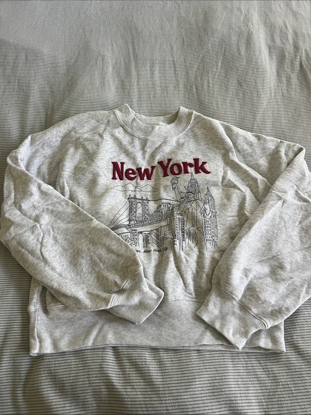Abercrombie and Fitch Cropped NY Sweatshirt